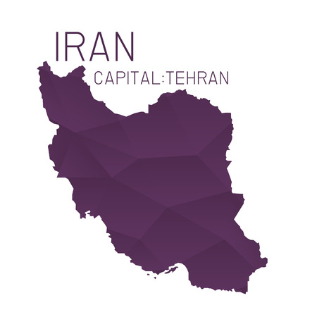 Iran map geometric backgroundのイラスト素材