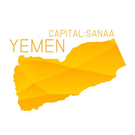 Yemen map geometric backgroundのイラスト素材