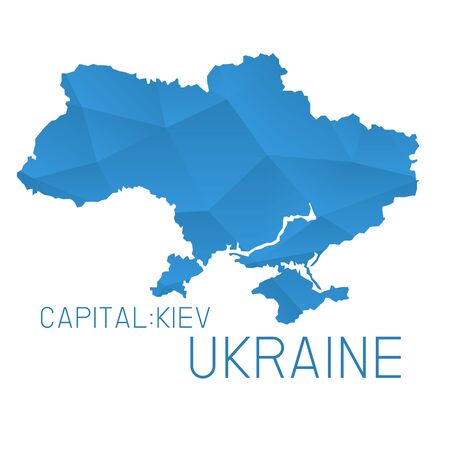 Ukraine map geometric backgroundのイラスト素材