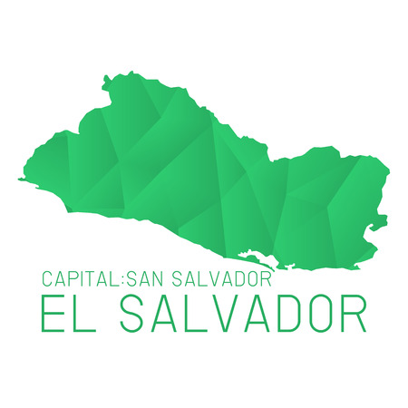 El Salvador map geometric background textureのイラスト素材