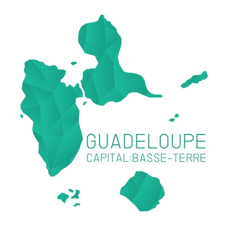 Guadeloupe map geometric texture backgroundのイラスト素材