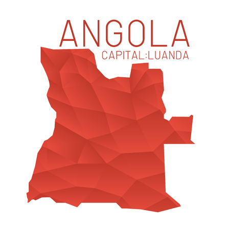 Angola map geometric texture backgroundのイラスト素材