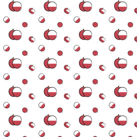 Lychee seamless pattern