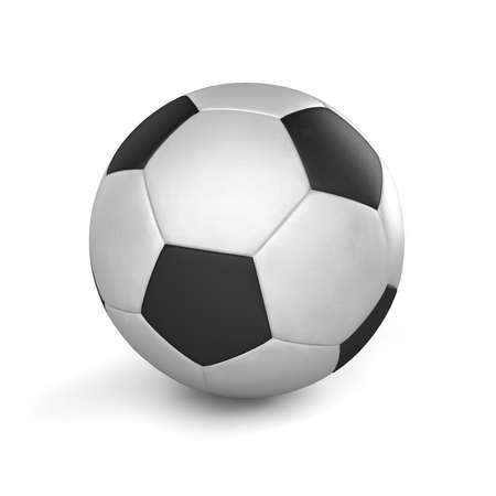 Illustration of a classic black and white football (soccer ball).の写真素材