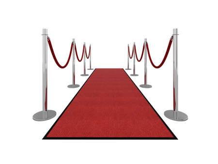 Red carpet vip illustration isolated on white. Please see my portfolio for different views.の写真素材
