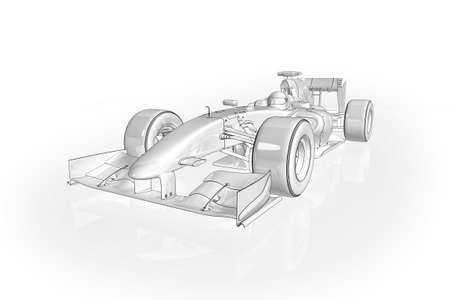 High quality illustration of an Formula 1 racing carの写真素材