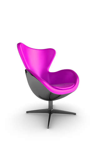 Illustration of a stylish designer chair on a white backgroundの写真素材