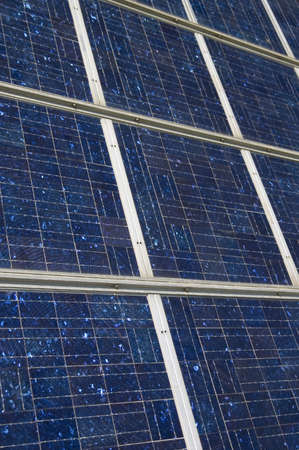 closeup view of solar panels