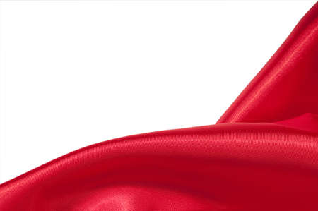 closeup view of red satin perfect for abstract background, with copyspace for text.  の写真素材