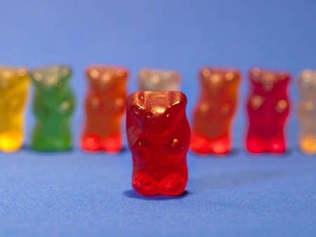 A photo of a group of gummy bears.の写真素材