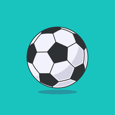 Soccer ball icon. Vector illustration football ball cartoon style.のイラスト素材