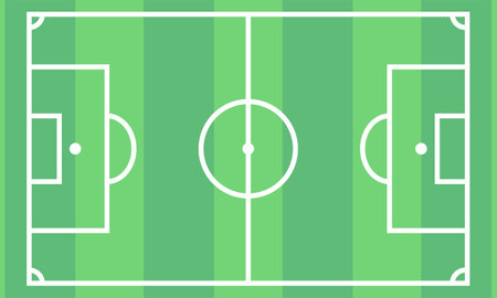 Scheme of the football field, soccer field. Vector illustration sportsのイラスト素材
