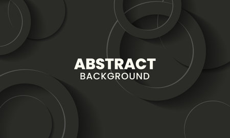 Modern minimal black 3d circle background. Elegant dark design for web, presentation, wallpaperのイラスト素材
