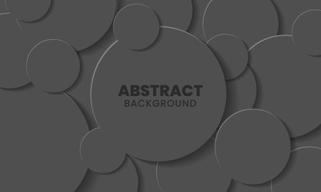 Modern minimal dark 3d circle background. Elegant black design for web, presentation, wallpaperのイラスト素材