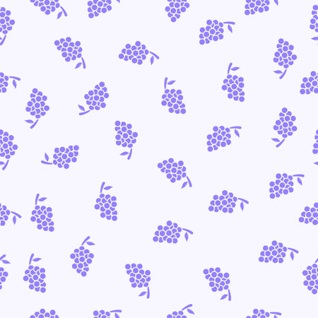Flat grape fruit seamless pattern. Tropical fruits seamless pattern. Colorful vector summer seamless pattern with fruits illustrationのイラスト素材