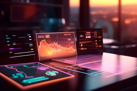 Management System to make report metrics connected to database. Corporate strategy for finance, operations, sales, marketing. finance data analytics graphの素材