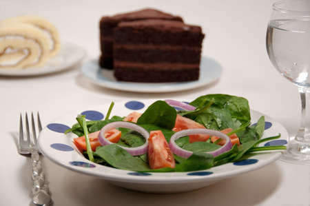 sticking to a diet of fizzy water and saladの写真素材