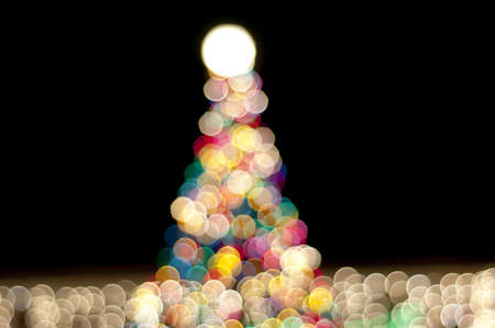 christmas tree at nightの写真素材