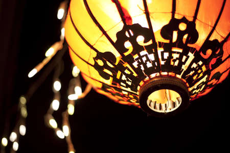lanterns at nightの写真素材