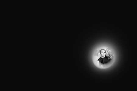 Make up bride black artの写真素材