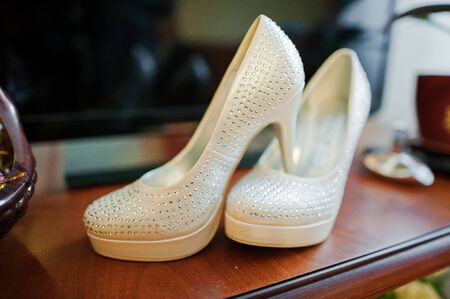 wedding shoes brideの写真素材