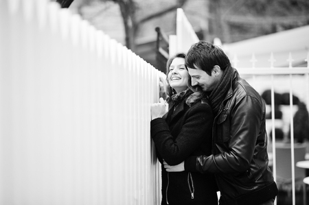 Young beautiful stylish coupleの写真素材