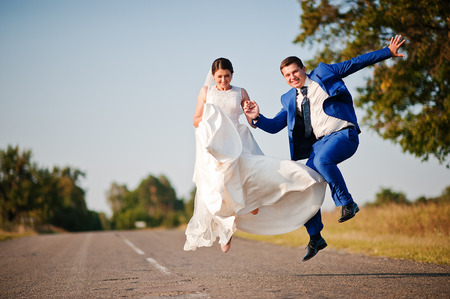 Young newlyweds in loveの写真素材