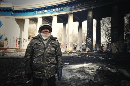 KYIV, UKRAINE - JANUARY 2014: Euromaidan. Revolution of Freedom.のeditorial素材