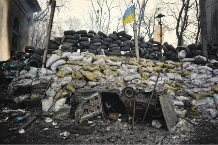 KYIV, UKRAINE - JANUARY 2014: Euromaidan. Revolution of Freedom.のeditorial素材