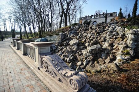 NOVI PETRIVTSI, UKRAINE - FEBRUARY 2014:  residence of ex-president of Ukraine Viktor Yanukovichのeditorial素材