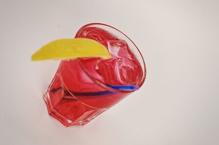 cocktail cosmopolitan isolated on the white backgroundの写真素材