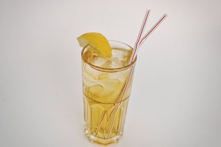 ice tea isolated on the white backgroundの写真素材