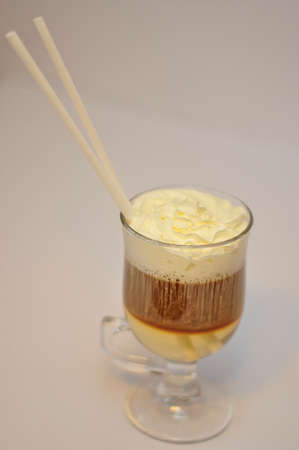 Delicious coffee cappuccino and cream