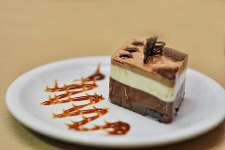 sweet cakes food isolated on whiteの写真素材