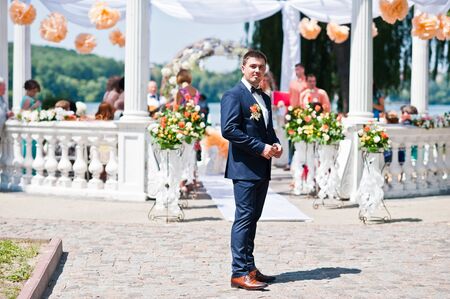 groom on wedding ceremony of registrationの写真素材