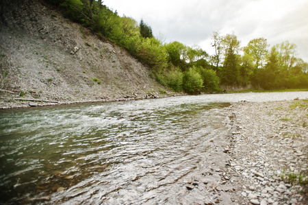 Mountain river in Carpathian mountains, Ukraine