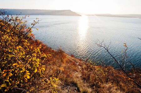 sunset on waterの写真素材