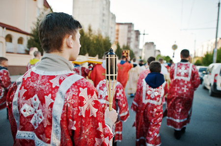 LVIV, UKRAINE - APRIL 27, 2016: Holy Week passion and death of Jesus Christ.
