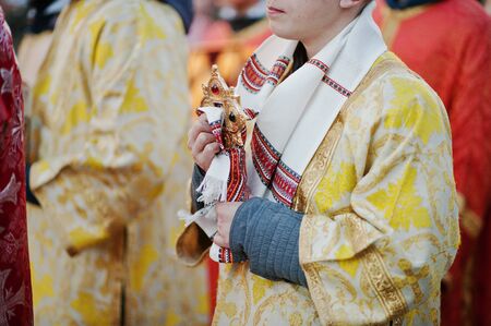 LVIV, UKRAINE - APRIL 27, 2016: Holy Week passion and death of Jesus Christ.