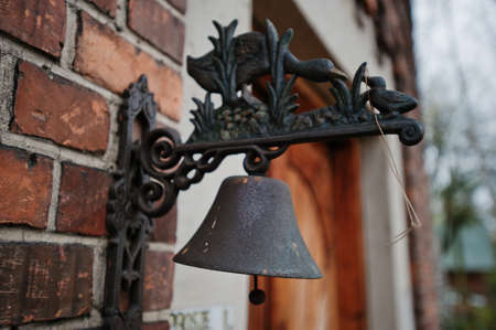 Old rust iron small bellの写真素材