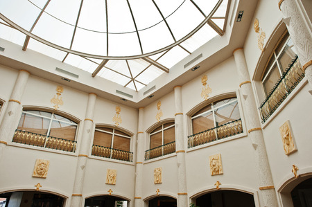 Hurghada, Egypt -20 August 2016: Reception lobby area in luxury hotel  resort Caribbean World Soma Bayのeditorial素材