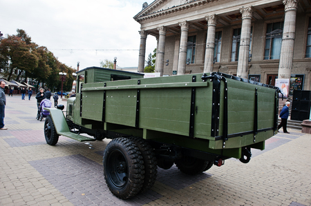 Tarnopol, Ukraine - October 09, 2016: ZIS-5 was a 4x2 Soviet truck produced by Moscow ZIS factory from 1932 to 1958のeditorial素材