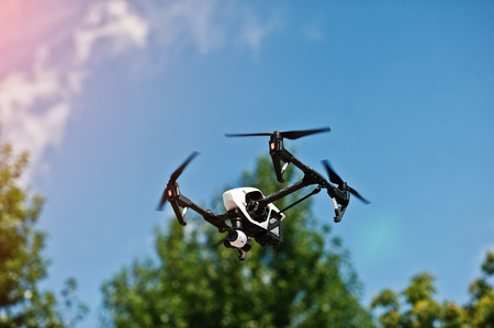 Hai, Ukraine - October 20, 2016: DJI Inspire Pro drone quadcopter which shoots 4k video