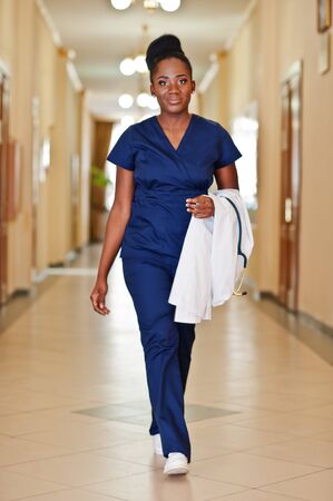 Professional african female doctor at the hospital. Medical healthcare business and doctor service of Africa.の写真素材