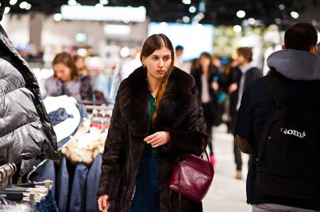 Kyiv, Ukraine - November 23, 2018: Shoppers visit the mall on the Black Friday, November.のeditorial素材