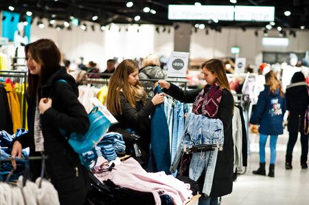 Kyiv, Ukraine - November 23, 2018: Shoppers visit the mall on the Black Friday, November.のeditorial素材