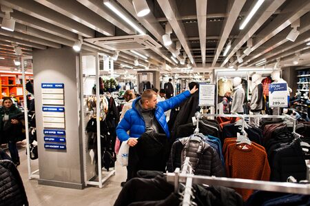 Kyiv, Ukraine - November 23, 2018: Shoppers visit the mall on the Black Friday, November.のeditorial素材