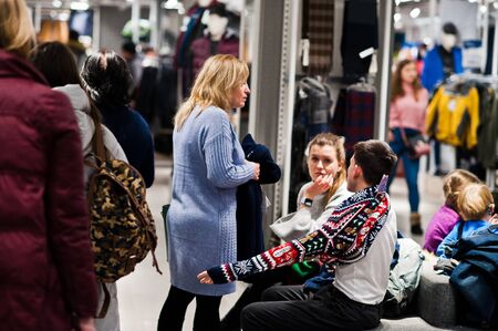 Kyiv, Ukraine - November 23, 2018: Shoppers visit the mall on the Black Friday, November.のeditorial素材