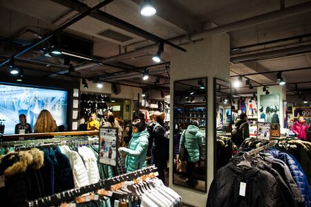 Kyiv, Ukraine - November 23, 2018: Shoppers visit the mall on the Black Friday, November.のeditorial素材