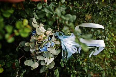 Beautiful modern and elegance wedding bouquet.の写真素材